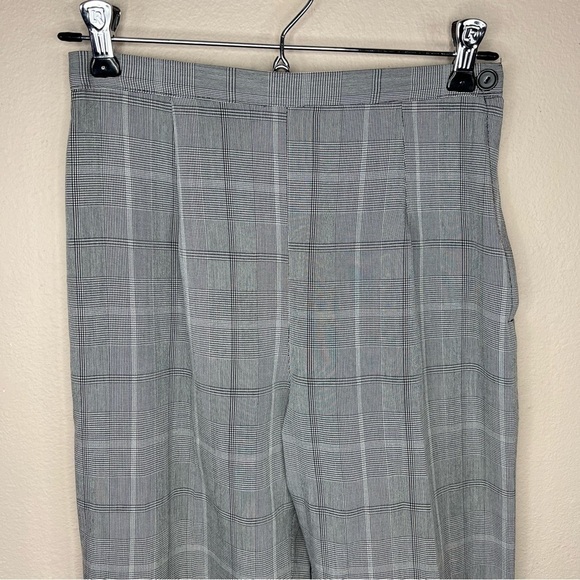 Size 3 Vintage 90’s Grey Plaid Tapered Dress Pants Tartan Extra Small Academia - Picture 3 of 9